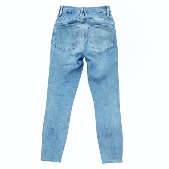 Good American Good Waist Jeans Raw Edge Distressed Style GWCFH367T Size 0 / 25 - Picture 5 of 7